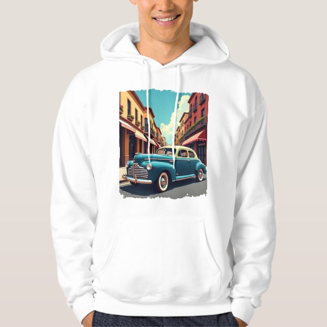 Sudadera con capucha de coche clásico de los 40 (Anverso)