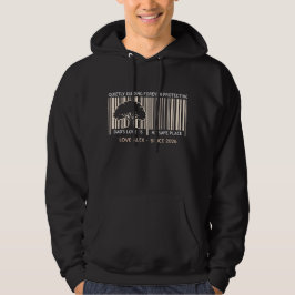 Sudadera con capucha de código de barras personali