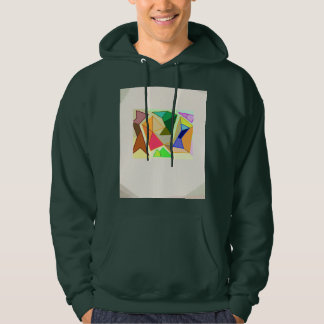 Sudadera con capucha de color verde con un diseño