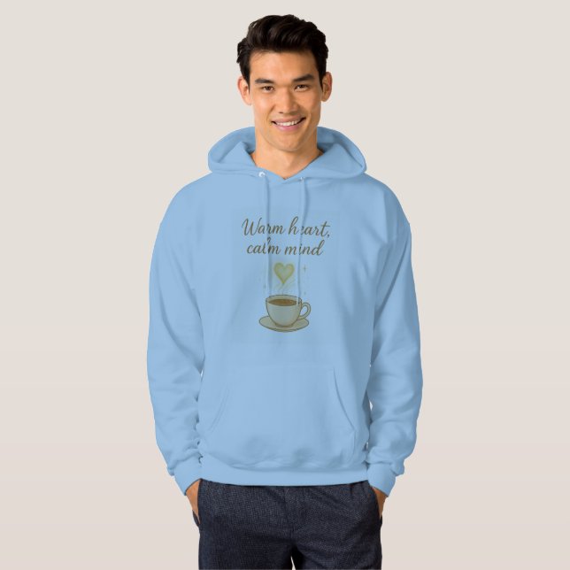 Sudadera con capucha de corazón cálido y mente tra (Anverso completo)