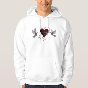 Sudadera con capucha de corazón de terciopelo de p