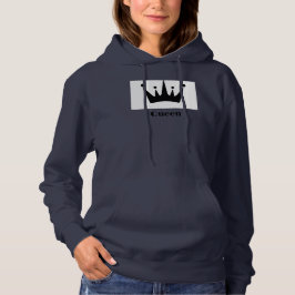 Sudadera con capucha de corona de texto personaliz