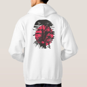 Sudadera con capucha de cráneo abstracto Cyberpunk