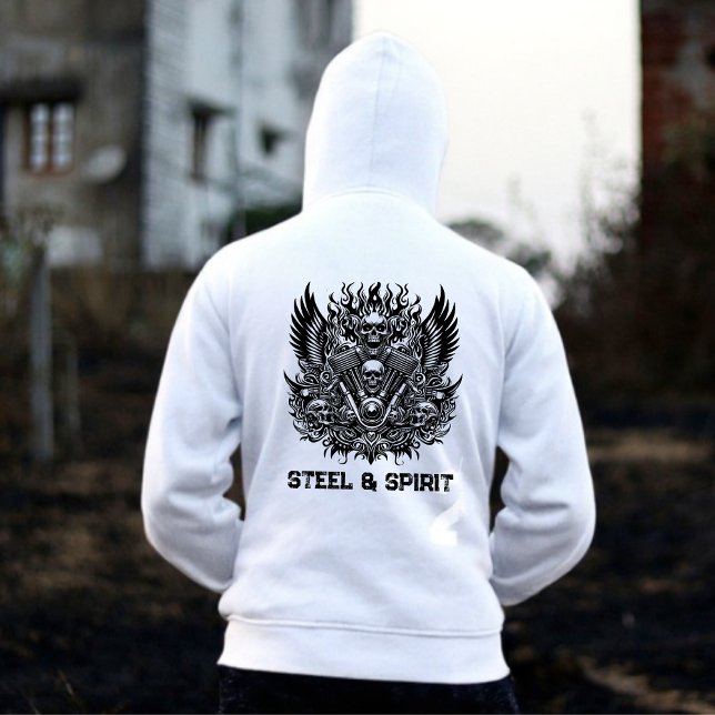 Sudadera con capucha de cráneo de motociclista Ste (Subido por el creador)