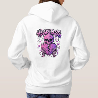Sudadera con capucha de cráneo sin corazón roto -