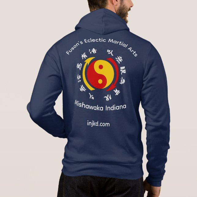 Sudadera con capucha de cremallera completa Fuson' (Reverso)