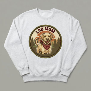 Sudadera con capucha de Crewneck para Lab Mom, reg