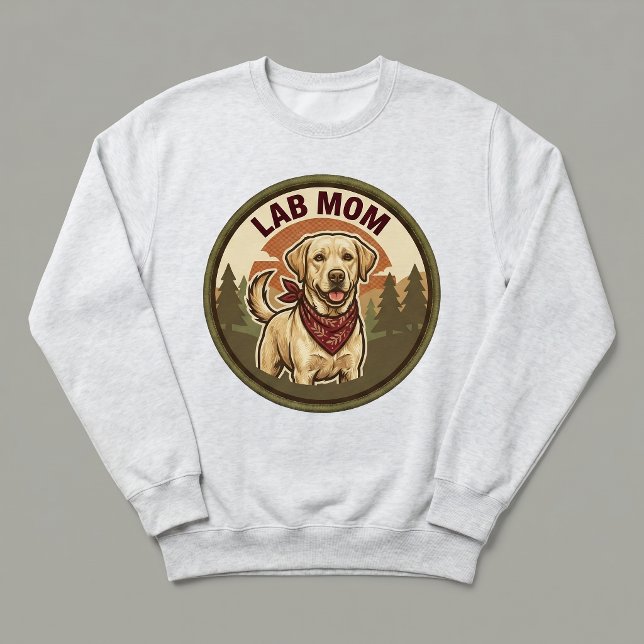 Sudadera con capucha de Crewneck para Lab Mom, reg (Subido por el creador)