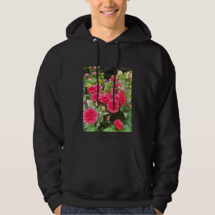 Sudadera con Capucha de Dahlias Rosa Intenso
