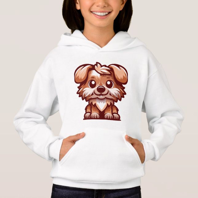 Sudadera con capucha de dibujos animados de cachor (Anverso)