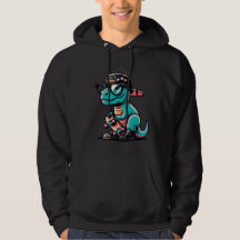 Sudadera con capucha de dinosaurio lindo