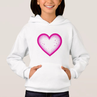 Sudadera con capucha de diseño de corazón brillant