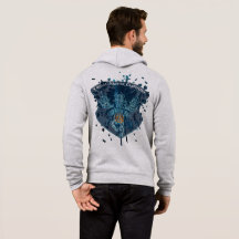 Sudadera con capucha de diseño de mancha de pintur