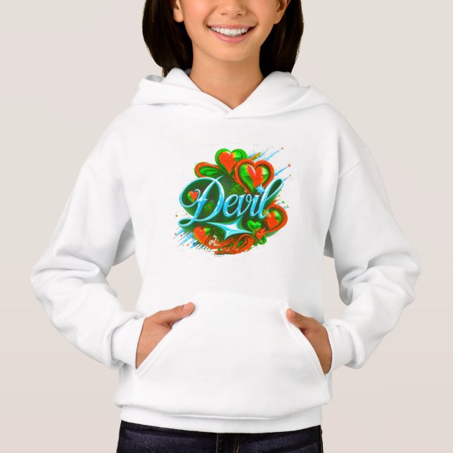 Sudadera con capucha de diseño digital colorido pa (Anverso)