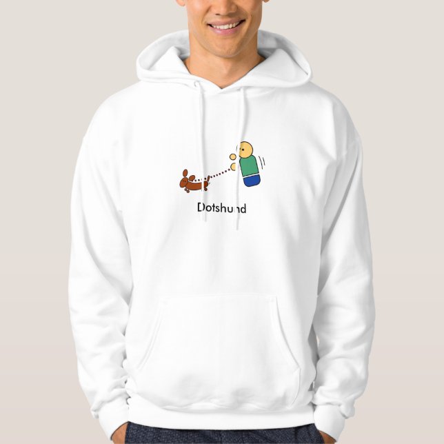 Sudadera con capucha de Dotshund (Anverso)