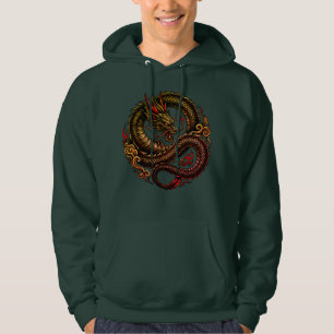 Sudadera con Capucha de Dragón de Fuego 🔥