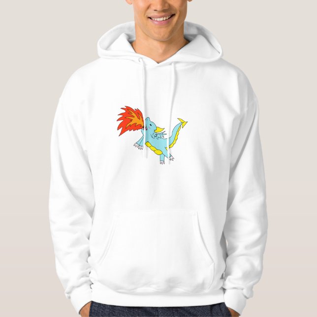 Sudadera con capucha de dragón que respira fuego s (Anverso)