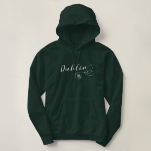 Sudadera con capucha de Dublín del corazón,