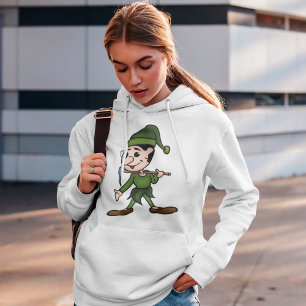Sudadera con capucha de enano verde