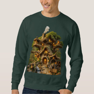 Sudadera con capucha de fantasía de casita en el á