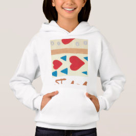 Sudadera con capucha de fleece para niñas Love Pat