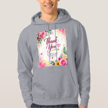 Sudadera con Capucha de Floral de Agradecimiento |