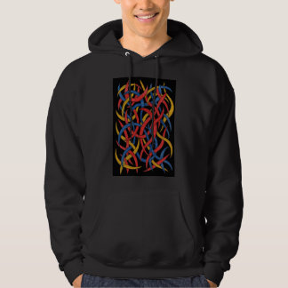 Sudadera con capucha de fusión abstracta