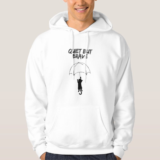 Sudadera con capucha de gato con cita editable Qui (Anverso)
