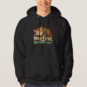 Sudadera con capucha de gato dormilón para relajar
