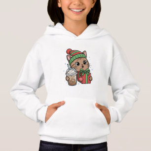 Sudadera con capucha de gato kawaii de Navidad y c
