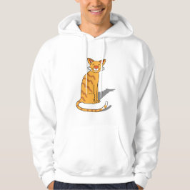 Sudadera con capucha de gato naranja
