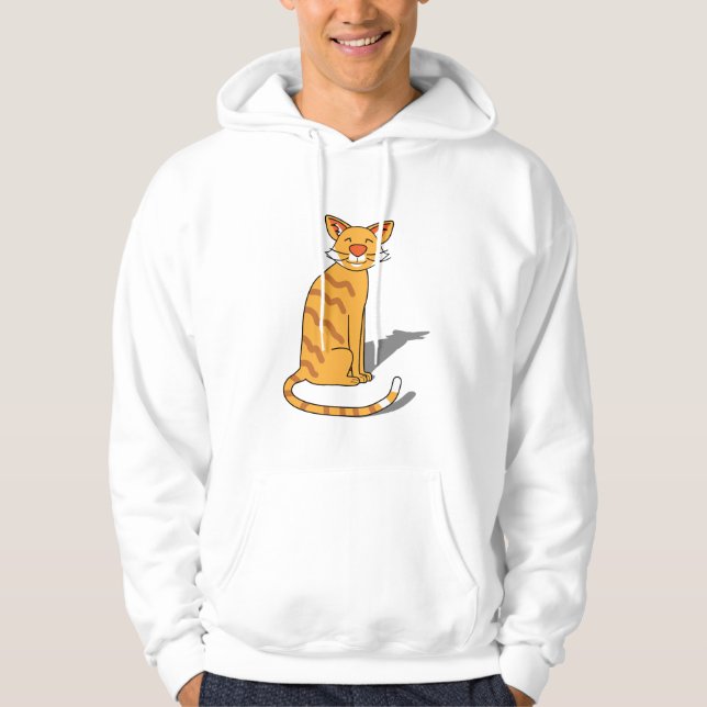 Sudadera con capucha de gato naranja (Anverso)