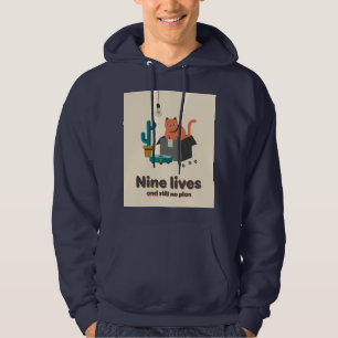 Sudadera con capucha de gato naranja caja aspirado