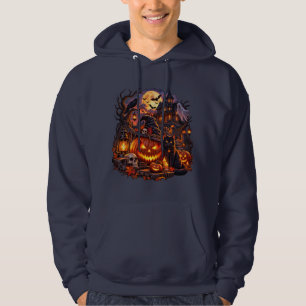 Sudadera con capucha de gato negro de calabaza de