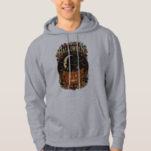 Sudadera con capucha de gato negro y calabaza de H