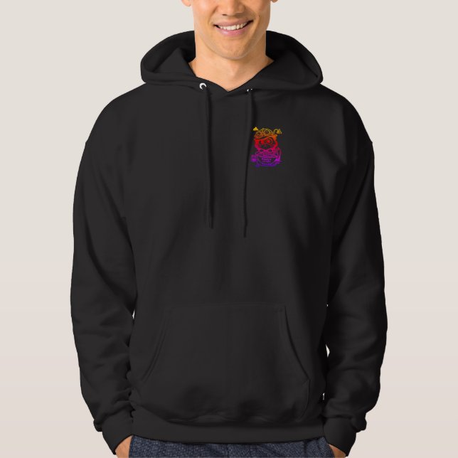 Sudadera con capucha de gato Ramen Steampunk Neon  (Anverso)