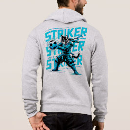 Sudadera con capucha de gato samurái cibernético e