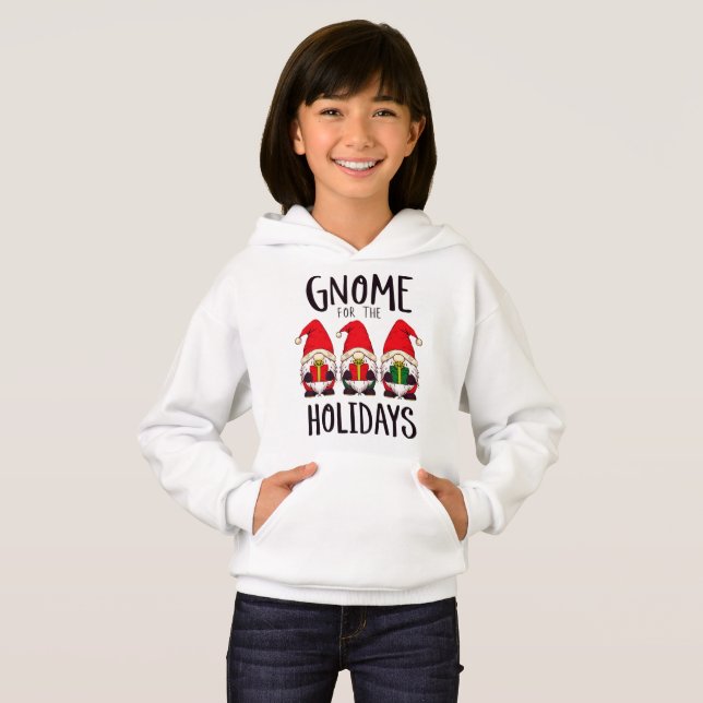 Sudadera con capucha de Gnomos para Niños en Navid (Anverso completo)