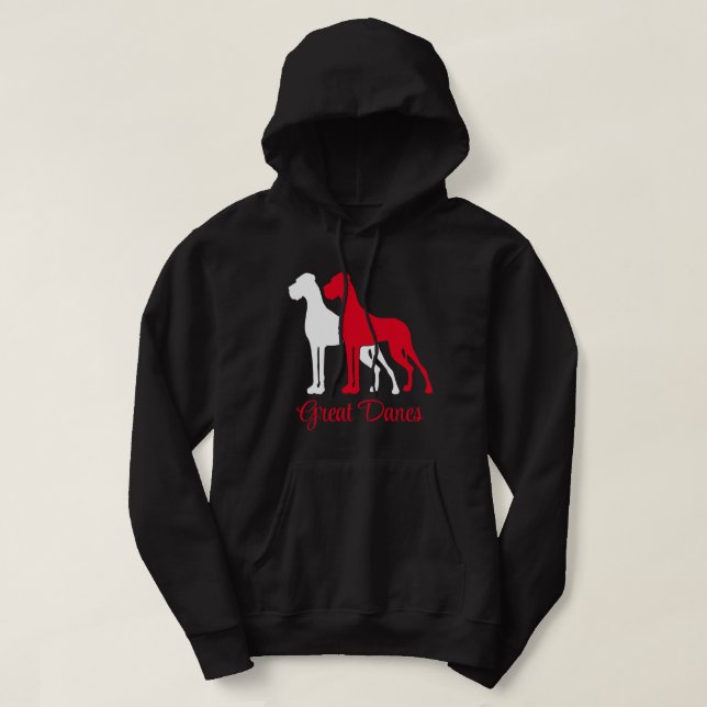 Sudadera con capucha de Gran Danés Natural (Diseño del anverso)
