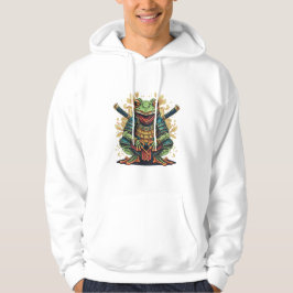 Sudadera con capucha de guerrero samurái rana adul