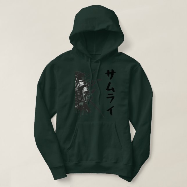 Sudadera con capucha de guerrero samurái – Samurái (Diseño del anverso)