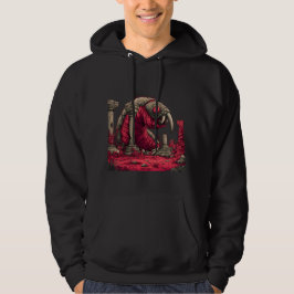 Sudadera con capucha de gusano alienígena rojo gig