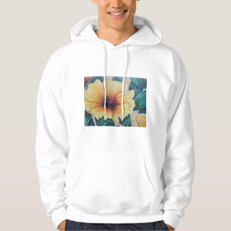 Sudadera con capucha de hibisco amarillo