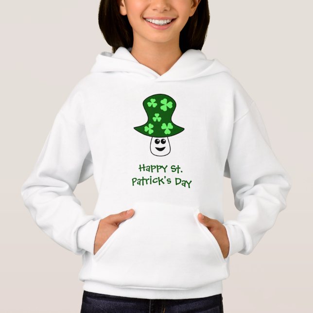 Sudadera con capucha de hongo del día de San Patri (Anverso)