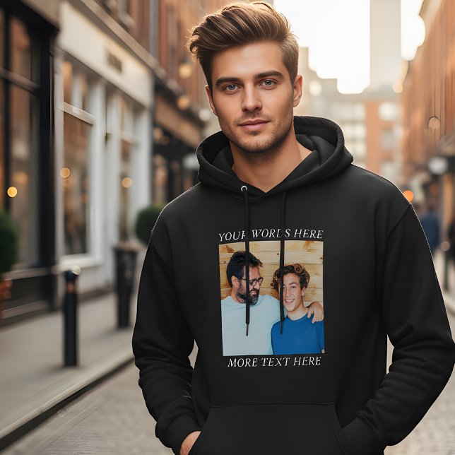 Sudadera con capucha de imagen y texto personaliza (Subido por el creador)