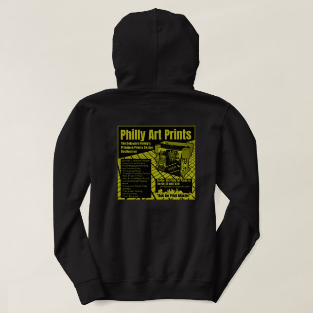 Sudadera con capucha de intercambio de estampados  (Reverso del diseño)