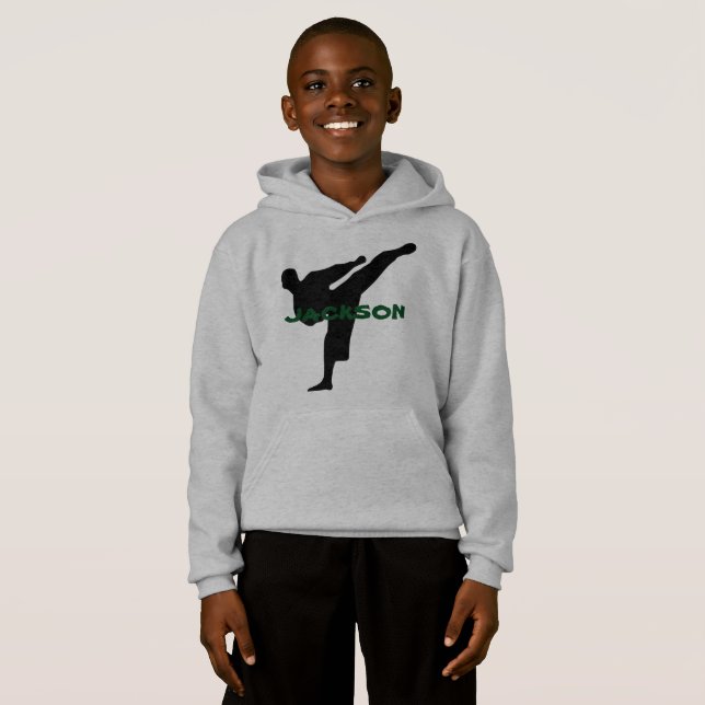 Sudadera con capucha de karate personalizada (Anverso completo)