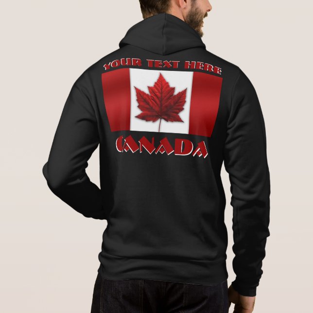Sudadera con capucha de la bandera de Canadá Chaqu (Reverso)