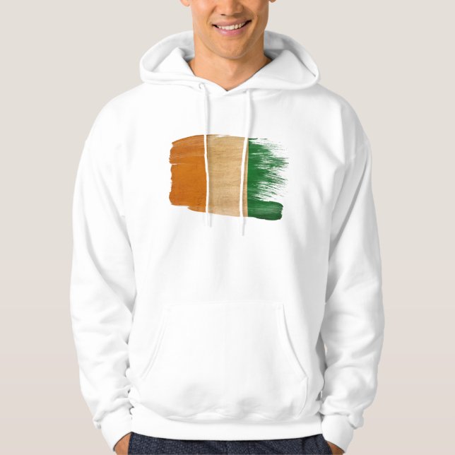 Sudadera con capucha de la bandera de Costa de (Anverso)