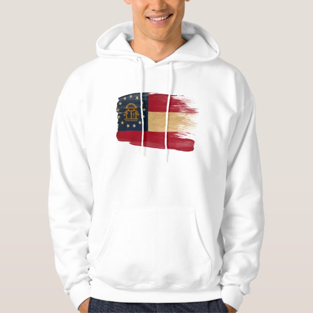 Sudadera con capucha de la bandera de Georgia (Anverso)